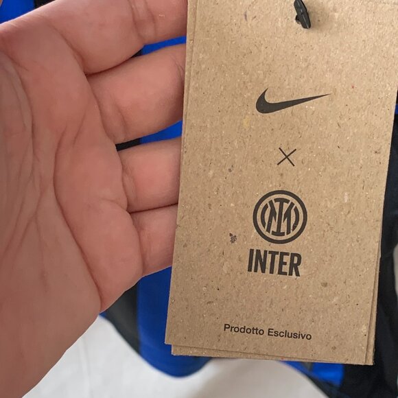 NIKE X INTER MILAN Vaporknit Soccer Jersey in Navy/Black Sz LARGE - Picture 4 of 5